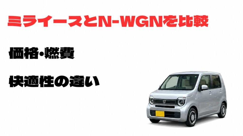 ミライースとN-WGNを価格・燃費・快適性で比較したアイキャッチ画像